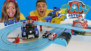 Paw Patrol Chase Vs. Marshall Electronic Race Track ! || Toy Review || Konas2002