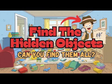 Can You Find All 7 Hidden Objects Before Time Runs Out? #game