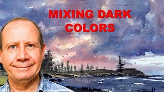 Problems mixing dark colors with watercolor. My process for mixing correct colors and tones, values