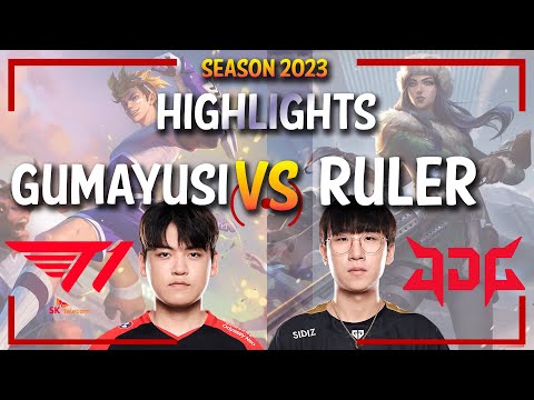 T1 Gumayusi vs JDG Ruler - HIGHLIGHTS - Gumayusi EZREAL vs CAITLYN - KR Ranked