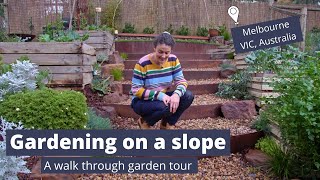 Gardening on a slope - As seen on Gardening Australia - Sloped Garden Ideas - Garden Tour