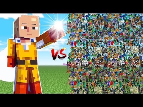 Saitama vs 10 warden in Minecraft #amirkhanvoice 