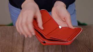 Яркий портмоне для женщин на молнии из натуральной кожи ST Leather 19486 красный