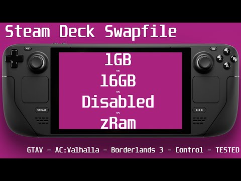 Steam Deck - Swapfile, Default vs 16GB vs Off vs zRam
