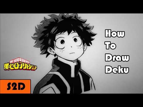 How To Draw Deku From My Hero Academia - YouTube