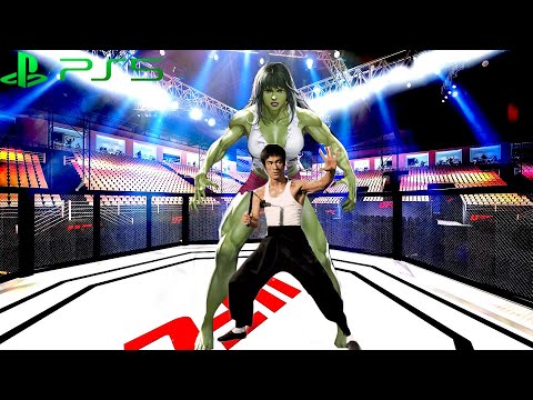 Bruce Lee vs She Hulk ( EA Sports UFC 4 ) wwe mma