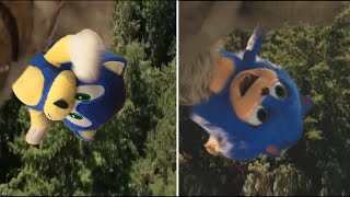 Baby Sonic Deleted Scene in Plush Sonic Movie Comparison