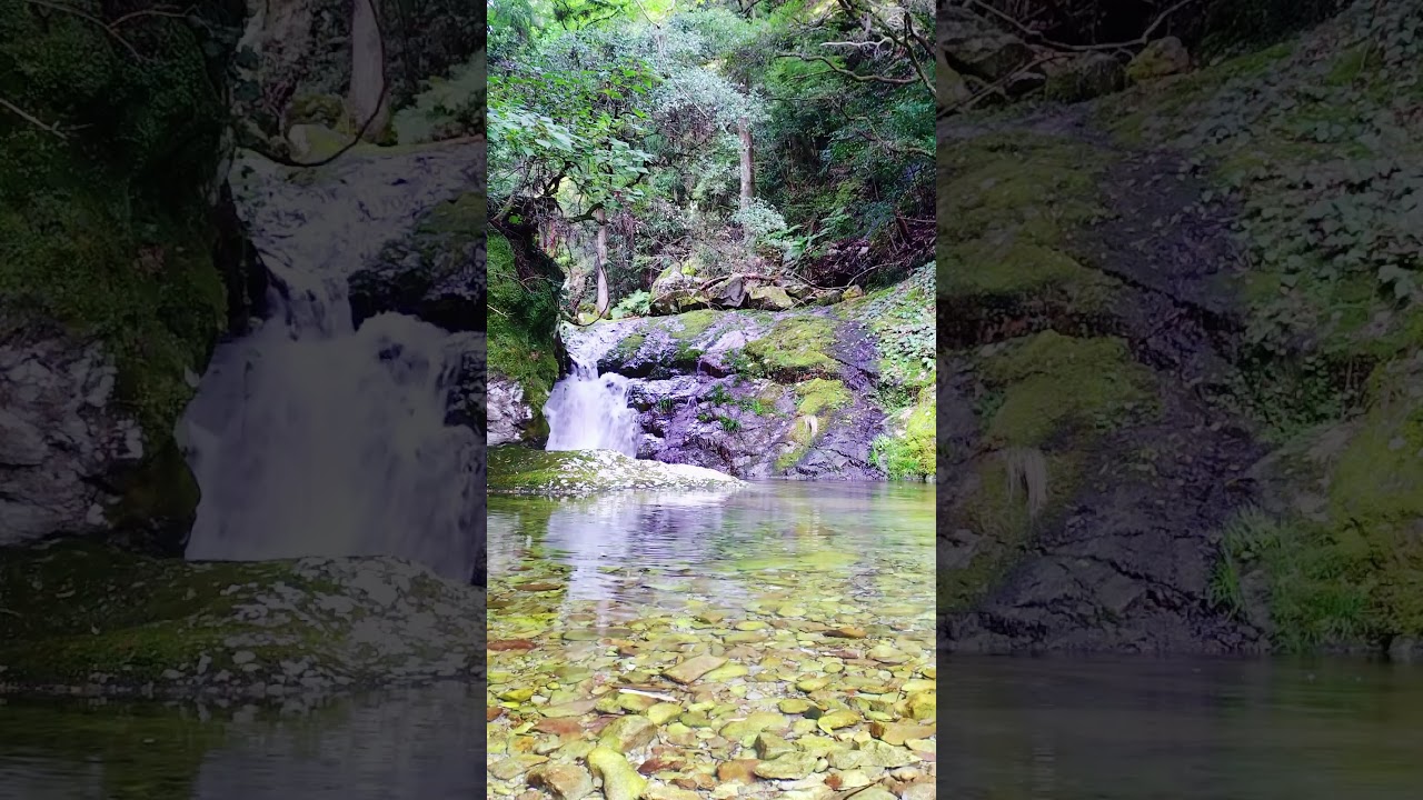 【自然の音 - 3min】滝壺の小さなゆらめき