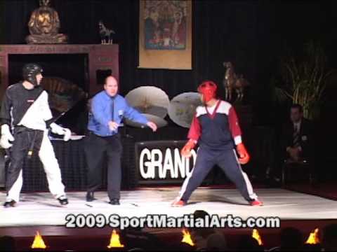 Rene Perrault v Jonathan Garcia - Men's HW point sparring (fight 1) - 2009 NBL Supergrands