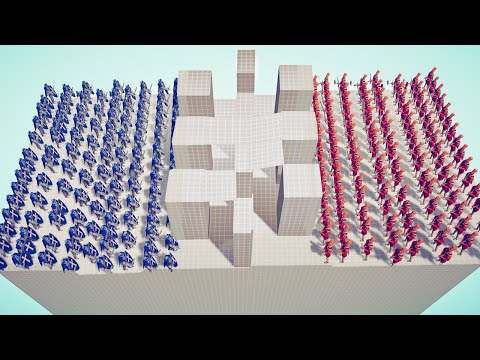 50x Vs 50x MELEE UNITS TOURNAMENT IN MAZE PART 3 / Totally Accurate Battle Simulator ( TABS )