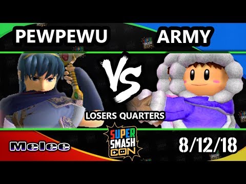 SSC 2018 SSBM - CLG | PewPewU (Marth) Vs. TNC | Army (Ice Climbers) - Smash Melee Losers Quarters