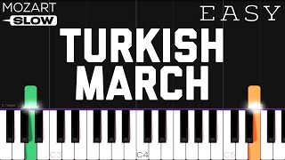 Mozart - Turkish March (Rondo Alla Turca) | SLOW EASY Piano Tutorial