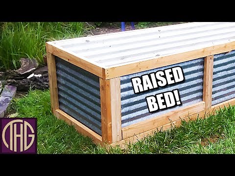 How We Built A Raised Garden Bed Using Scavenged Tin & 2x4's
