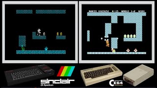 ZX Spectrum vs C64 : SUPER MARIO BROS (Side by side comparison)