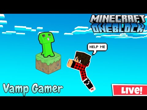 Insane Minecraft OneBlock with friends - Vamp Gamer LIVE now! 😱🎮