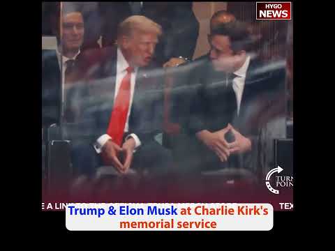 Trump & Elon Musk at Kirk; Trump united: RELEASE THE HOSTAGES NOW; teleprompter not working