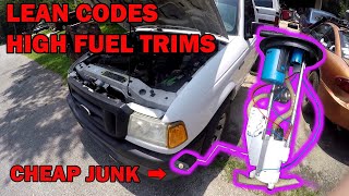 Ford Ranger Lean Codes and Low Fuel Pressure with NEW Fuel Pump - Beware of Cheap parts!