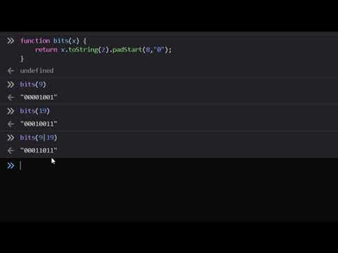 Learning Programming with Javascript #20 - Bitwise Operations