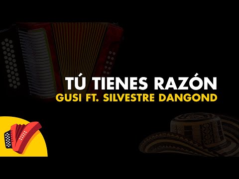 Tú Tienes Razón, Gusi ft. Silvestre Dangond, Video Letra - Sentir Vallenato