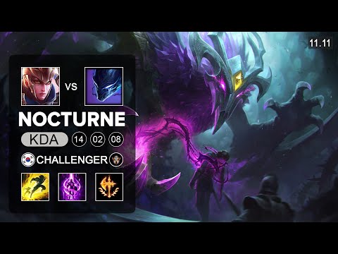 Nocturne Top vs Quinn - KR Challenger Patch 11.11