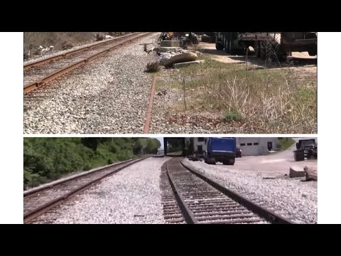 Abandoned railroad siding restored for freight service! Start to finish - Sagamore, MA