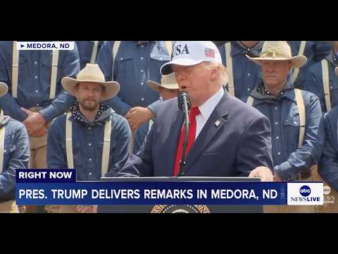 President Trump delivers remarks in Medora, ND: LIVE