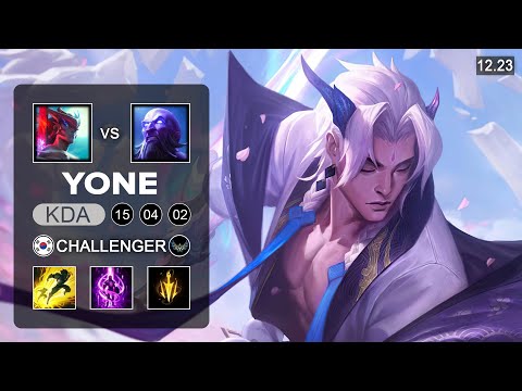 Yone vs Ryze Mid - KR Challenger - Patch 12.23 Season 12