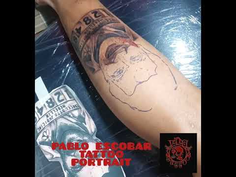 DON PABLO ESCOBAR PORTRAIT TATTOO (timelapse) #vdgtattoo