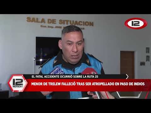UN MENOR DE TRELEW FALLECIÓ TRAS SER ATROPELLADO EN PASO DE INDIOS