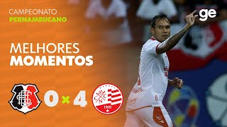 SANTA CRUZ 0 X 4 NÁUTICO | MELHORES MOMENTOS | 5ª RODADA | CAMPEONATO PERNAMBUCANO | ge.globo