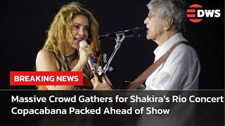 WATCH: Massive Crowd Gathers for Shakira’s Rio Concert | Copacabana Packed Ahead of Show | AA15