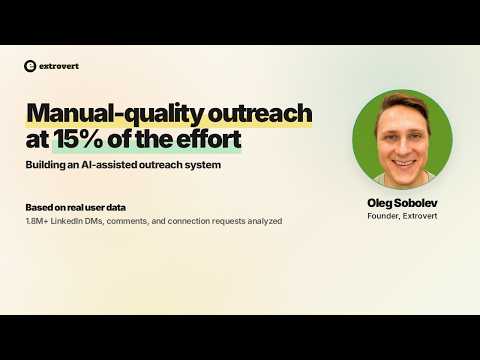 Manual-quality outreach at 15% of the effort webinar artwork