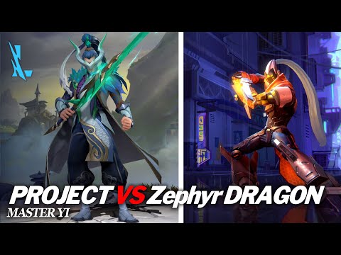Master Yi Project VS Zephyr Dragon Skins Comparison Wild Rift