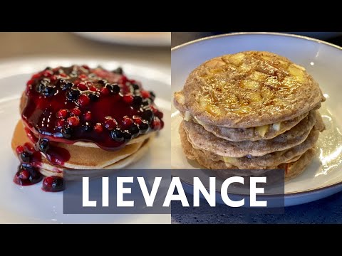 Lievance na 3 spôsoby / Výborné Americké Palacinky na kefíre / S jablkami / Aj bez vajíčok