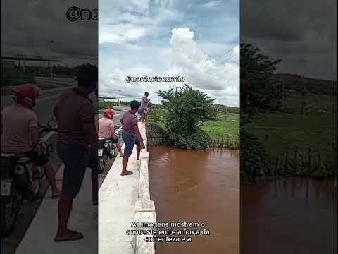 RIO DE CATINGUEIRA EM GRANDE CHEIA! #chuvas #rio #nordeste #paraíba