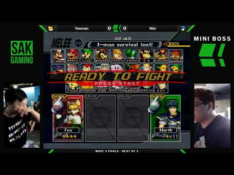 Mini Boss 3 Wave 2 Pools - Yeeman (Fox) vs Wei (Marth)