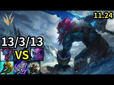 Trundle Jungle vs Evelynn - KR Master | Patch 11.24