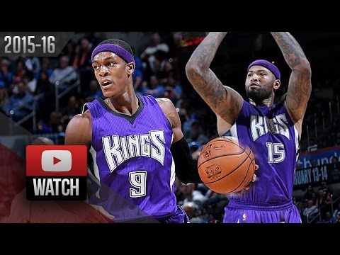 Rajon Rondo & DeMarcus Cousins Full Highlights at Thunder (2016.01.04) - CRAZY!