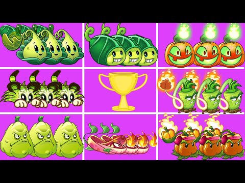04 Team GREEN Plants VS 04 Team FIRE Plants - Who Is The Best? - PvZ 2 Discovery
