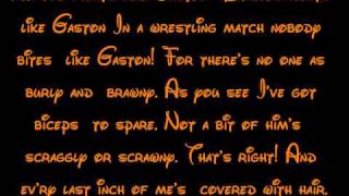 Gaston - Beauty And The Beast Lyrics HD