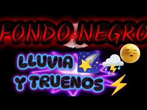 Lluvia y Truenos en Fondo Negro 🌧️⚡ Sonido Relajante Para Dormir Profundamente