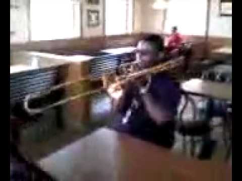 Chris Hines Walks Into Dairy Queen and Plays the Old Spice Song on His Trombone