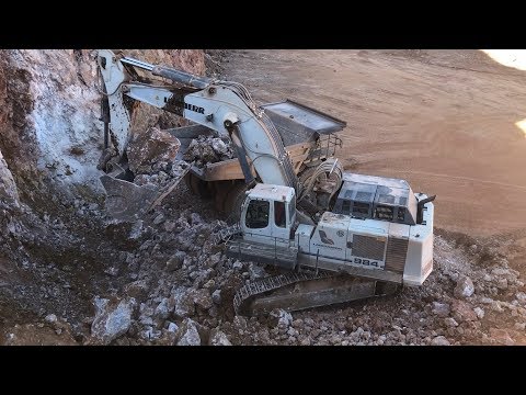 Liebherr 984 Excavator Loading Caterpillar 775E Dumpers - Sotiriadis/Labrianidis Mining