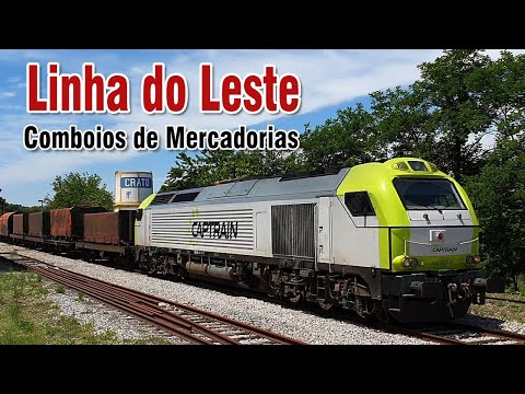 Freight Trains in Leste Railway Line, Portugal