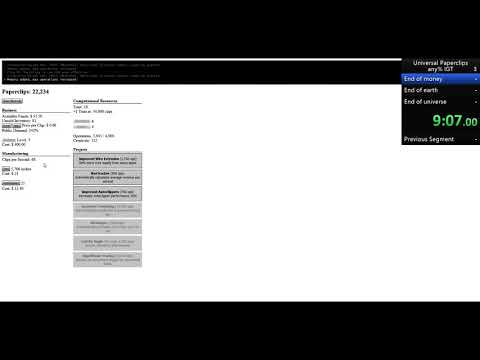 Universal Paperclips any% IGT 1:28:05