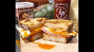 Bacon and Egg Sandwich (with Sriracha Mayo spread)
