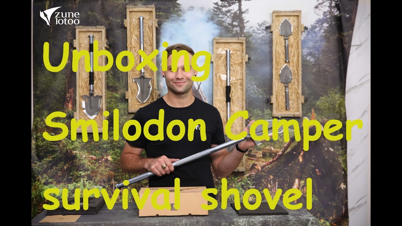 Unboxing the Zunelotoo Smilodon camper survival shovel