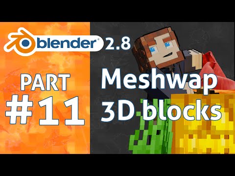 TheDuckCow - How to add 3D blocks in 1 minute (meshswap) | Blender 2.8 Minecraft Animation Tutorial #11