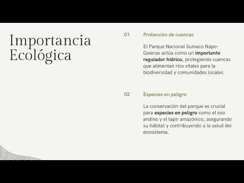 Presentación   Parque Nacional Sumaco Napo Galeras