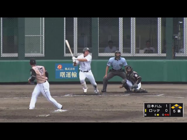 【ファーム】ミスを取り返した!! マリーンズ・安田が走者一掃の逆転打!! 2019/7/8 M-F(ファーム)